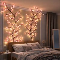 Warm White Pink Cherry Blossoms